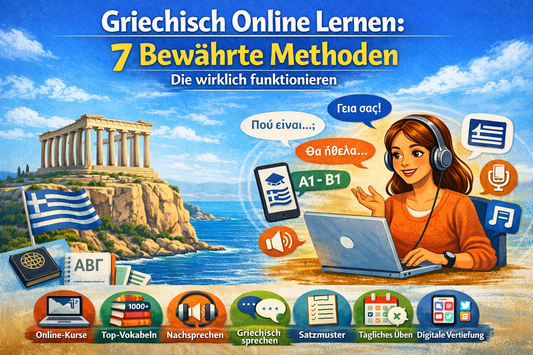 Griechisch online lernen: 7 bewährte Methoden, die wirklich funktionieren