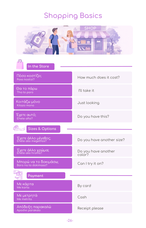 2026 Greece Travel Survival Kit (50 Situations, 500 Phrases) - PrepareForGreece