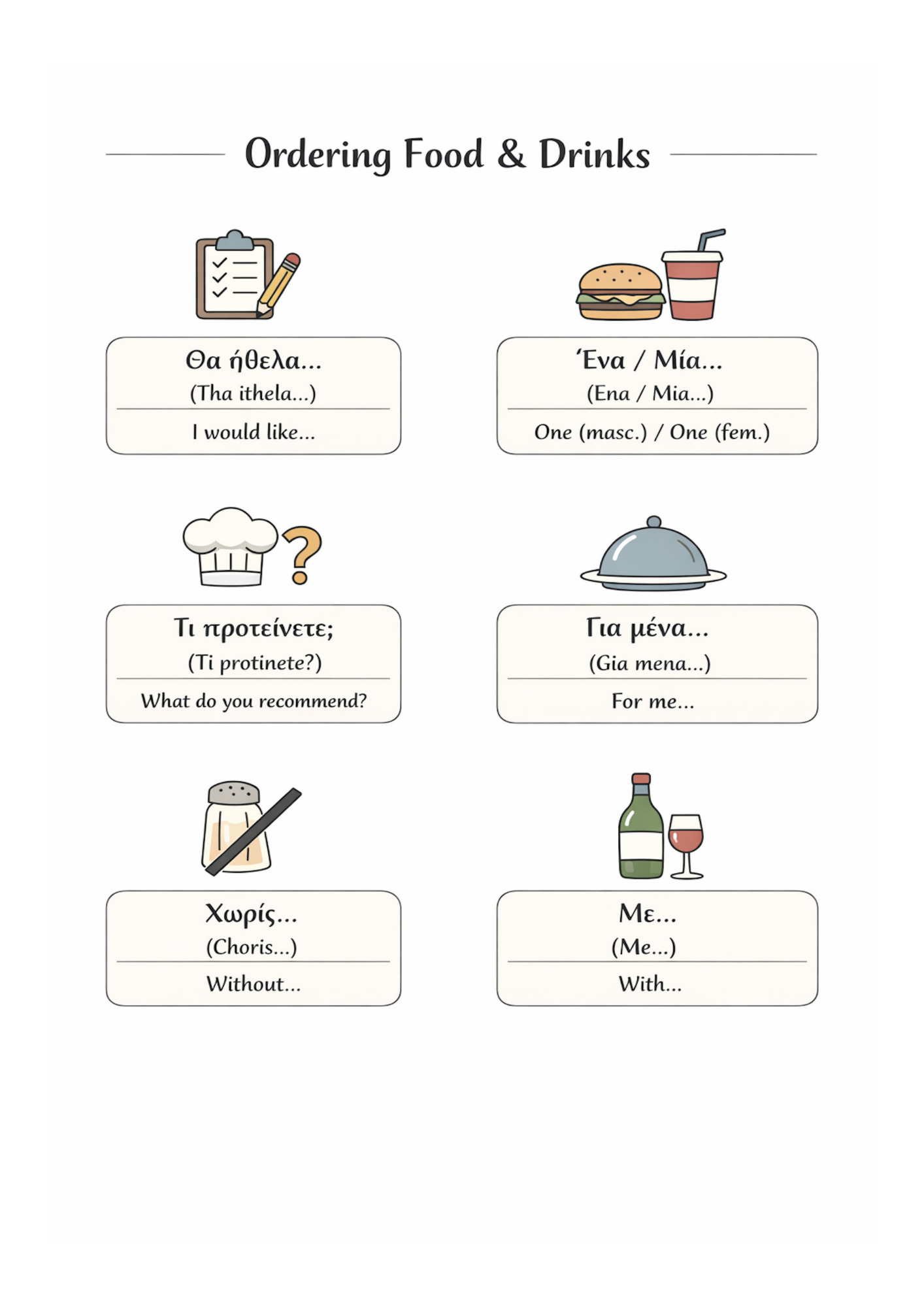 48 Essential Greek Language Templates
