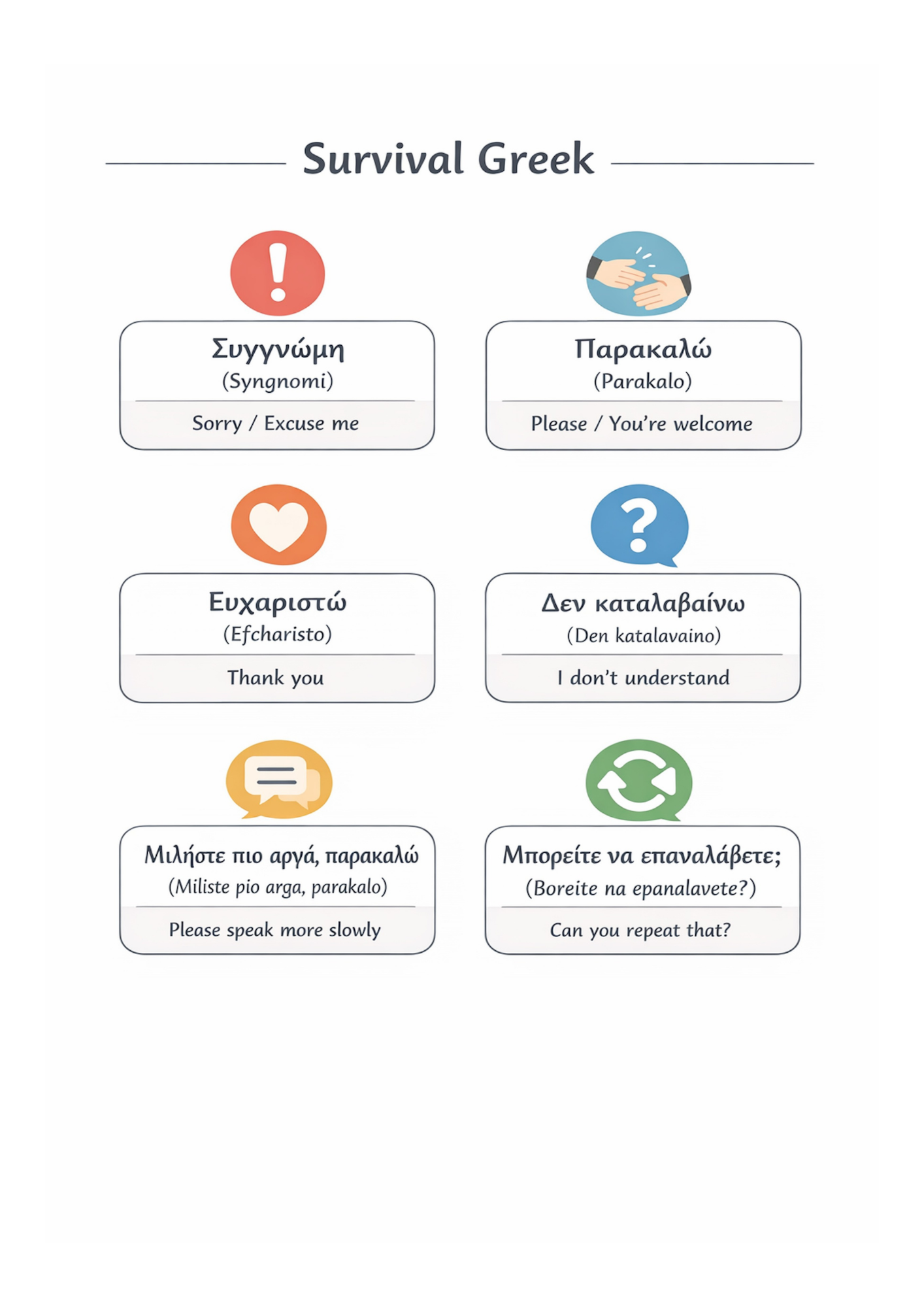 48 Essential Greek Language Templates