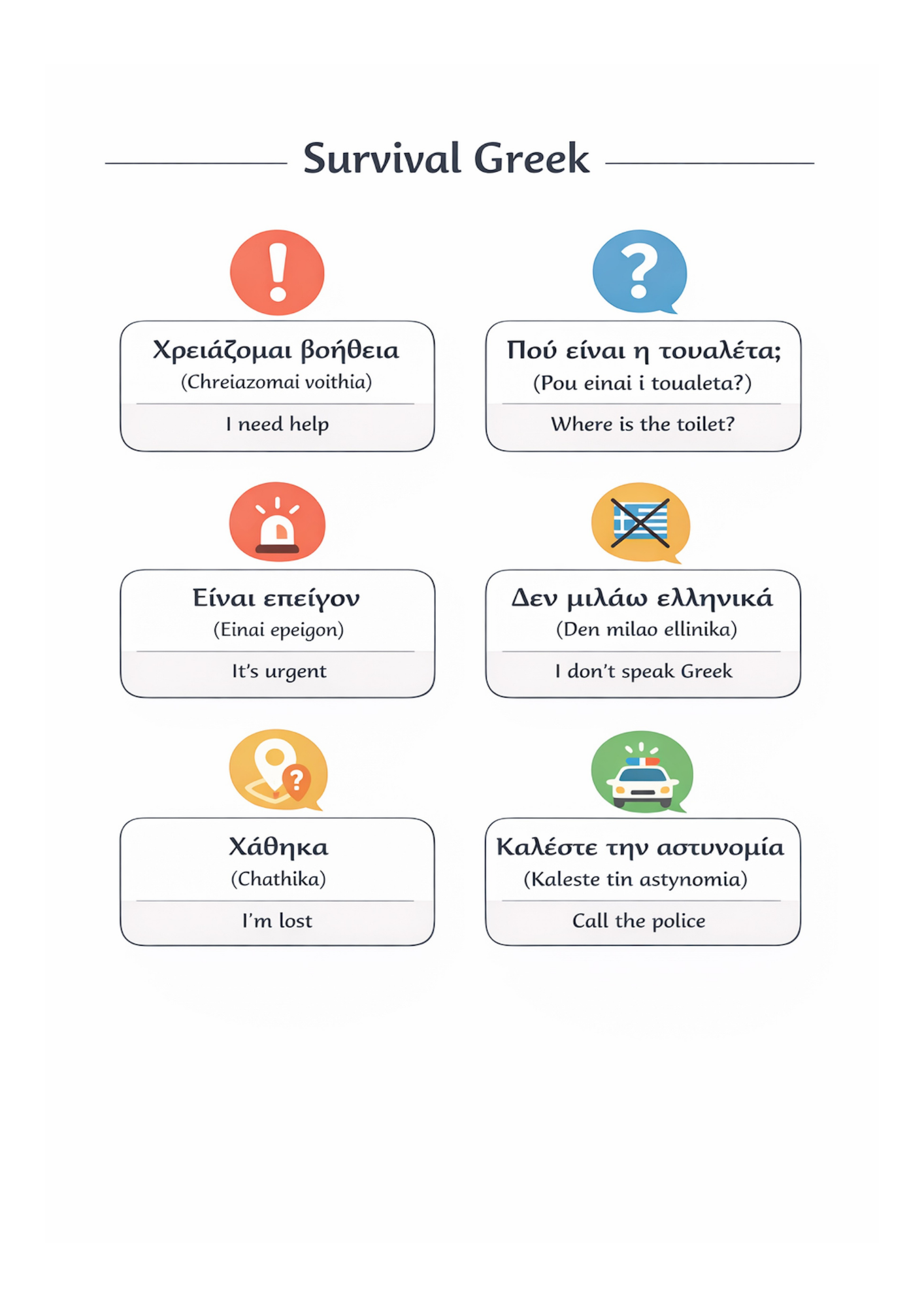 48 Essential Greek Language Templates