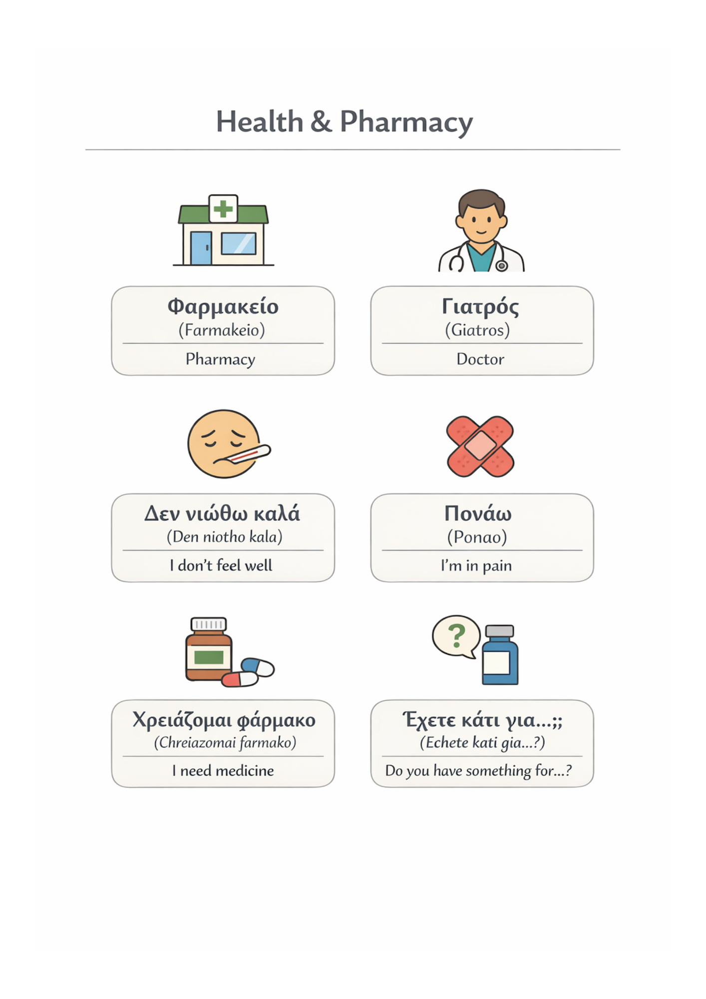48 Essential Greek Language Templates