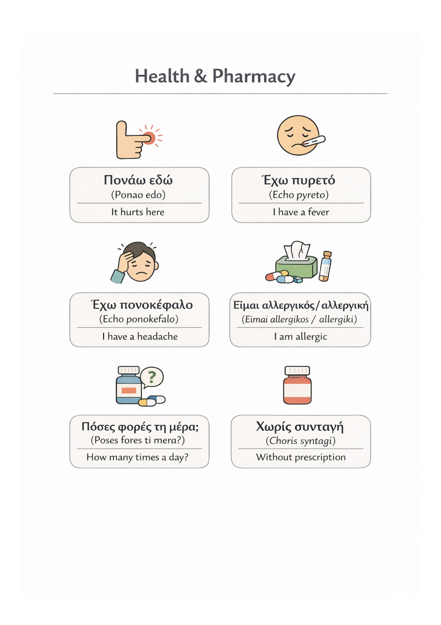 48 Essential Greek Language Templates