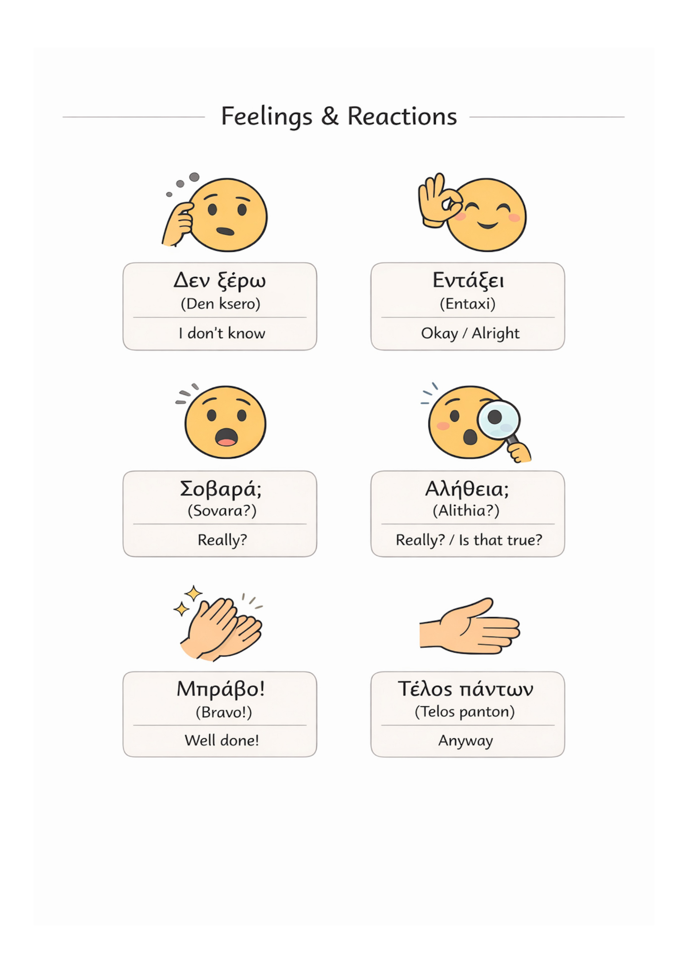 48 Essential Greek Language Templates