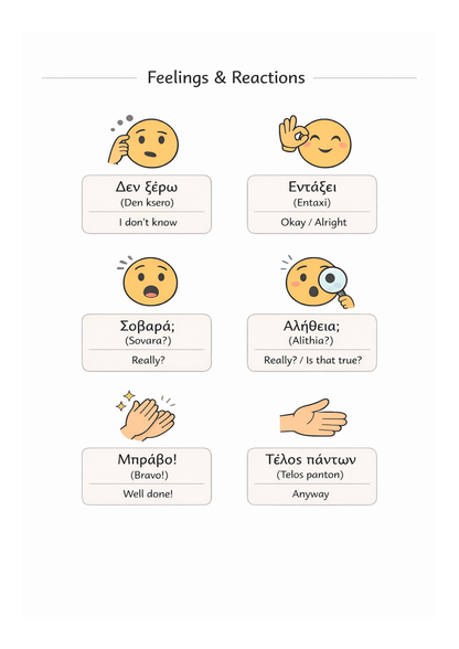 48 Essential Greek Language Templates