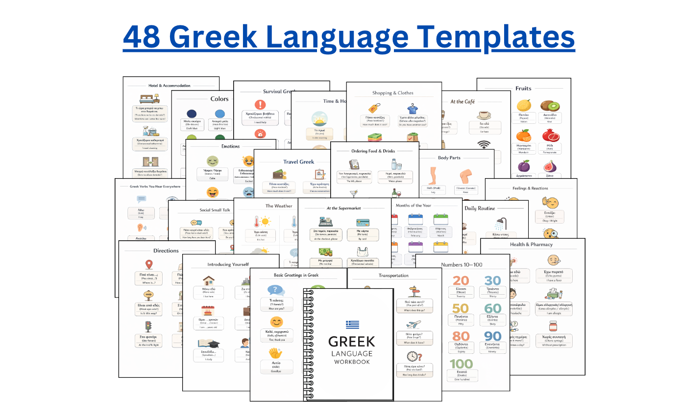 48 Essential Greek Language Templates