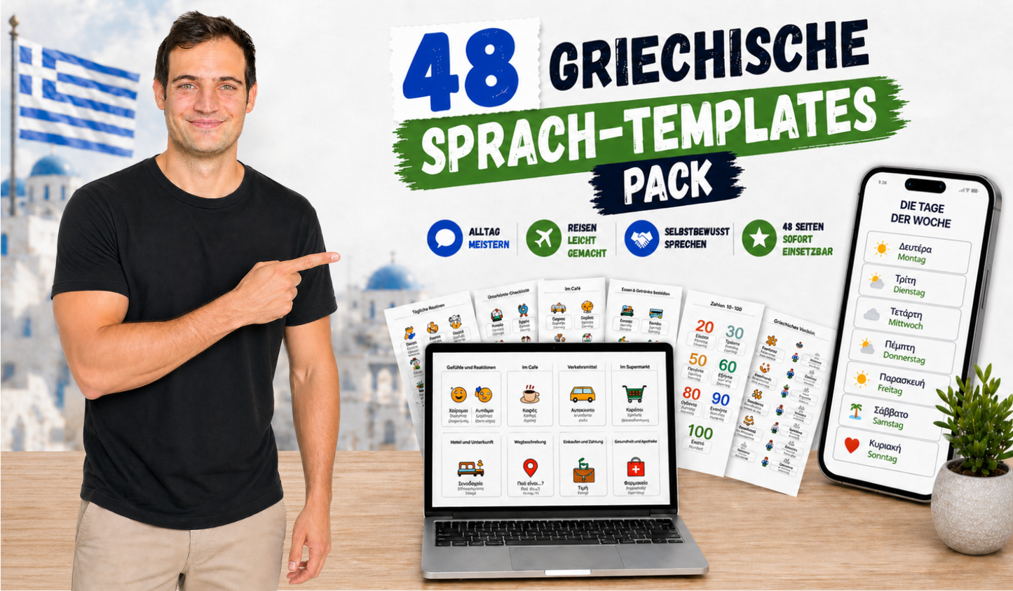 Griechische Sprach-Templates Pack (48 Seiten)