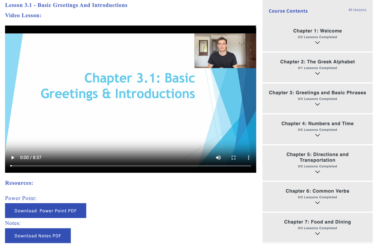 Basic Greek Speaking Course