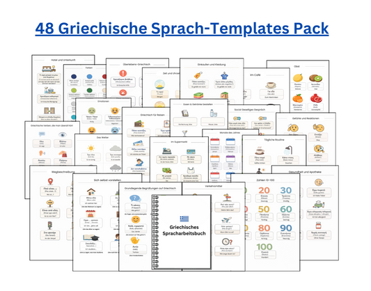 Griechische Sprach-Templates Pack (48 Seiten)