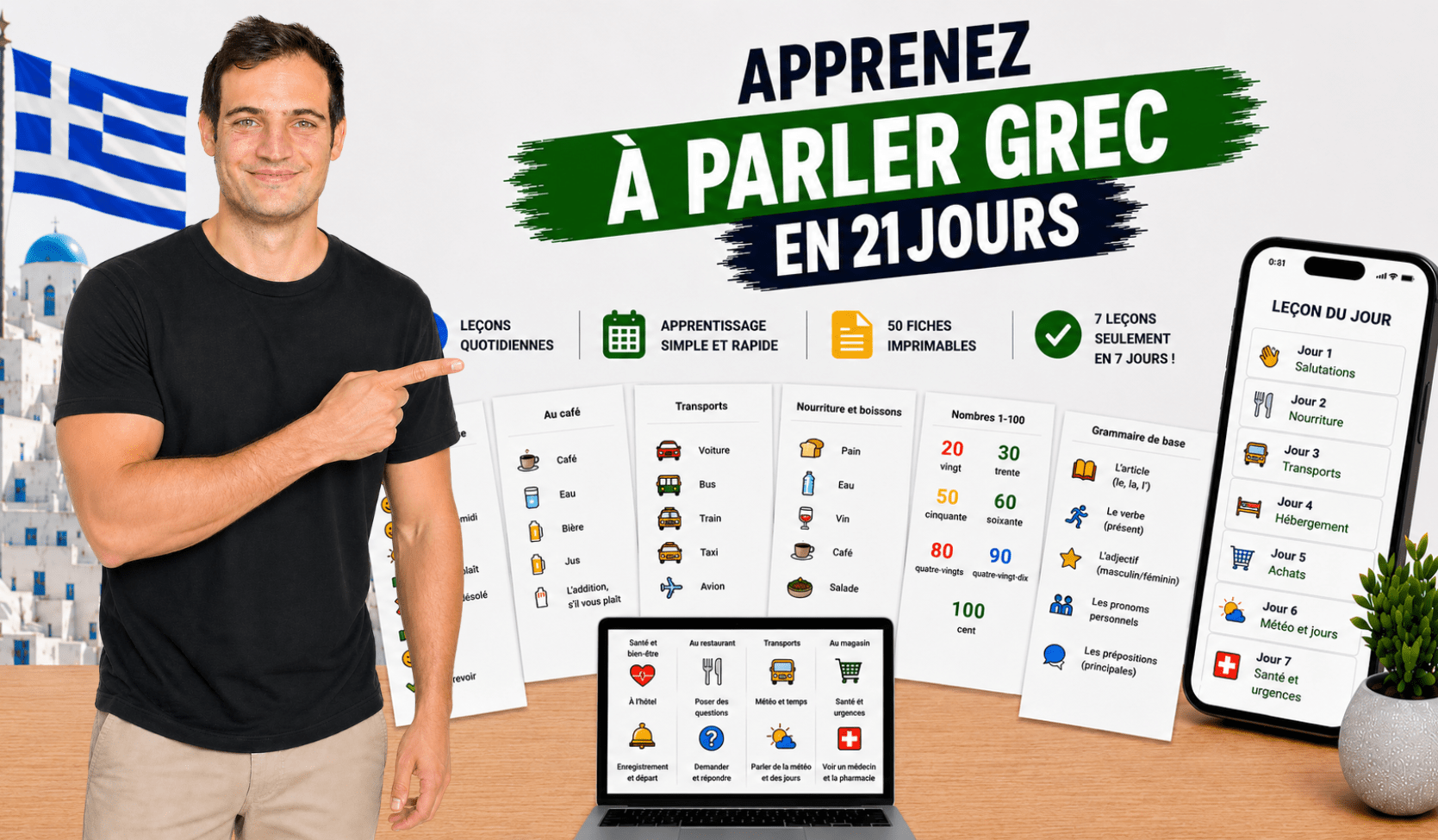 Apprenez à parler grec en 21 jours - PrepareForGreece
